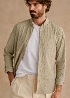 Coton Linen Seersucker Charlie Shirt|Sézane Flash Sale