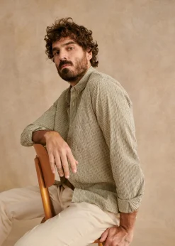 Coton Linen Seersucker Charlie Shirt|Sézane Flash Sale