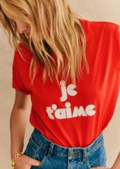 Je T'aime  T-Shirt - Pink Creation|Sézane Best